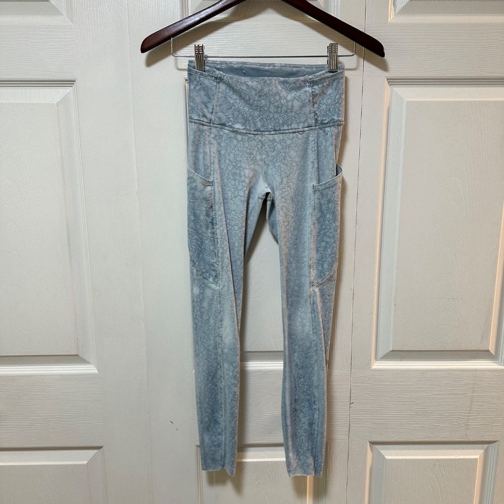 Lululemon Fast and Free High-Rise Tight 25" - City Grit White Blue